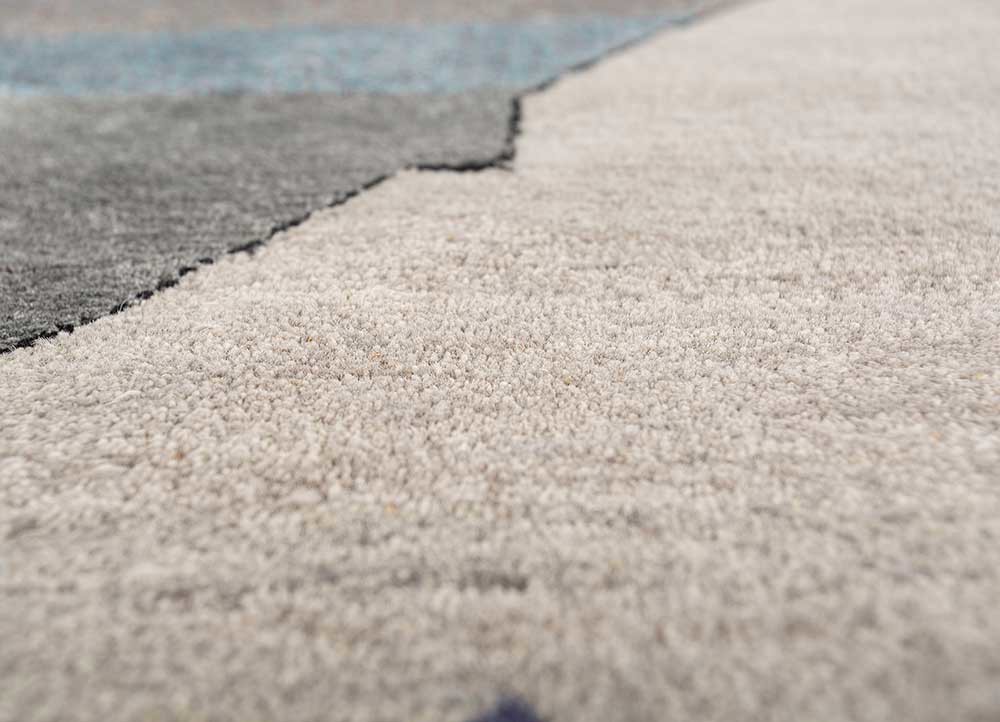 freedom manchaha blue wool and bamboo silk hand knotted Rug - CloseUp freedom manchaha blue wool and bamboo silk hand knotted Rug - CloseUp