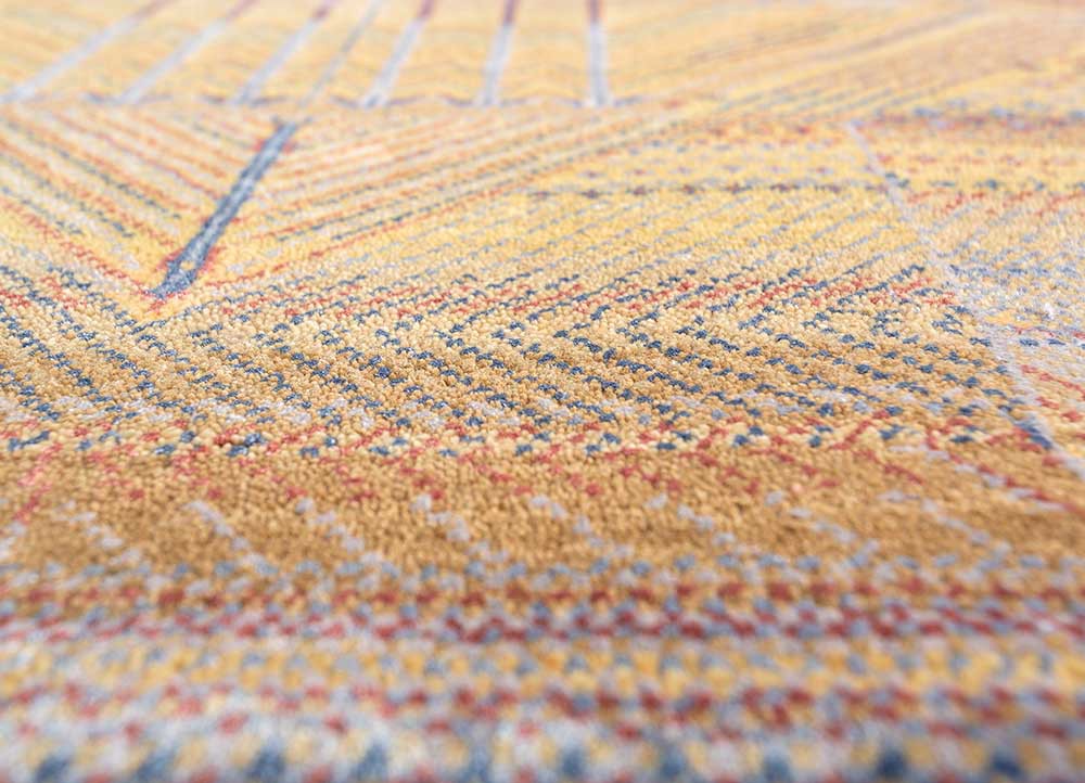 manchaha gold wool and bamboo silk hand knotted Rug - CloseUp manchaha gold wool and bamboo silk hand knotted Rug - CloseUp