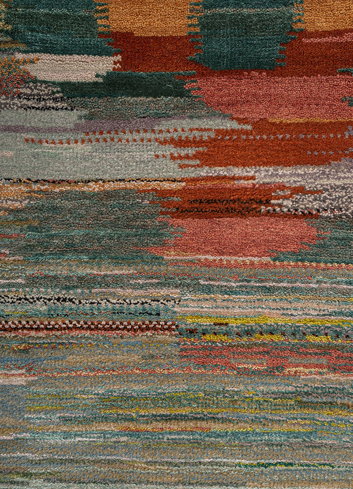 manchaha green wool and bamboo silk hand knotted Rug - CloseUp manchaha green wool and bamboo silk hand knotted Rug - CloseUp