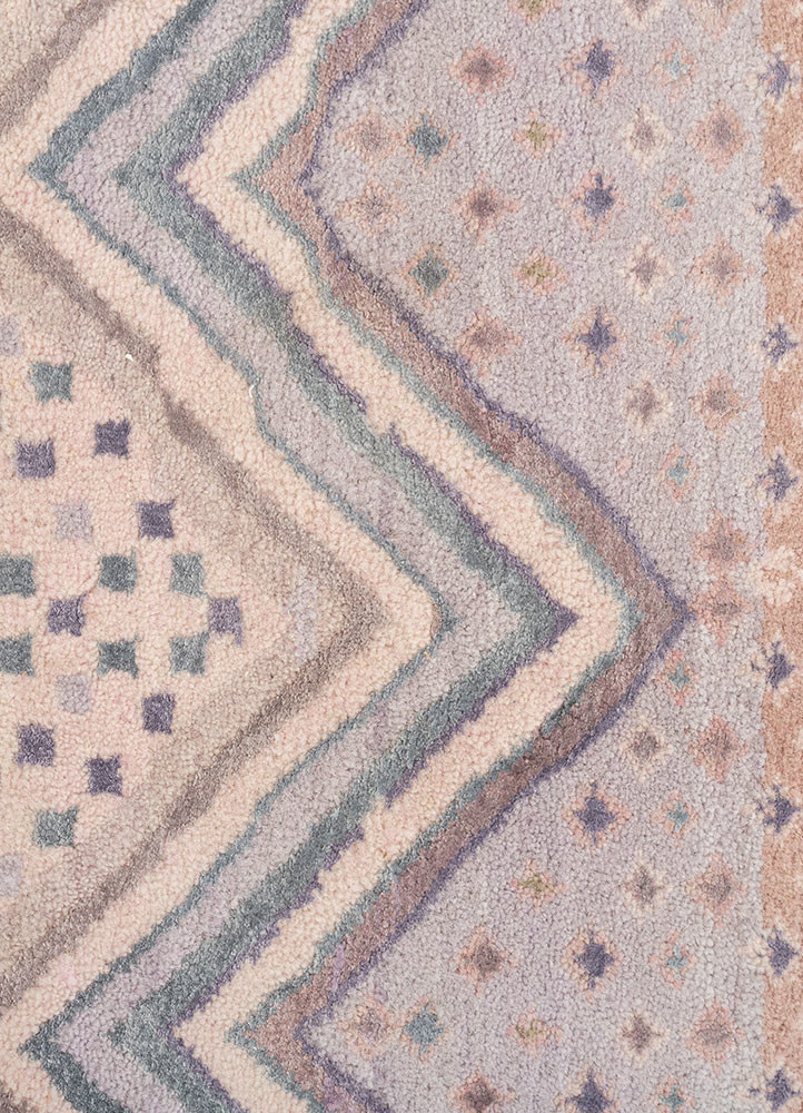 manchaha red and orange wool and bamboo silk hand knotted Rug - CloseUp manchaha red and orange wool and bamboo silk hand knotted Rug - CloseUp