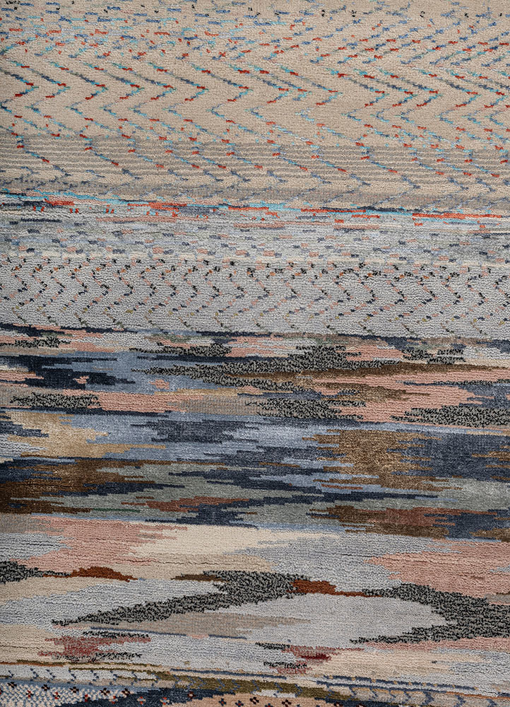 freedom manchaha ivory wool and bamboo silk hand knotted Rug - CloseUp freedom manchaha ivory wool and bamboo silk hand knotted Rug - CloseUp