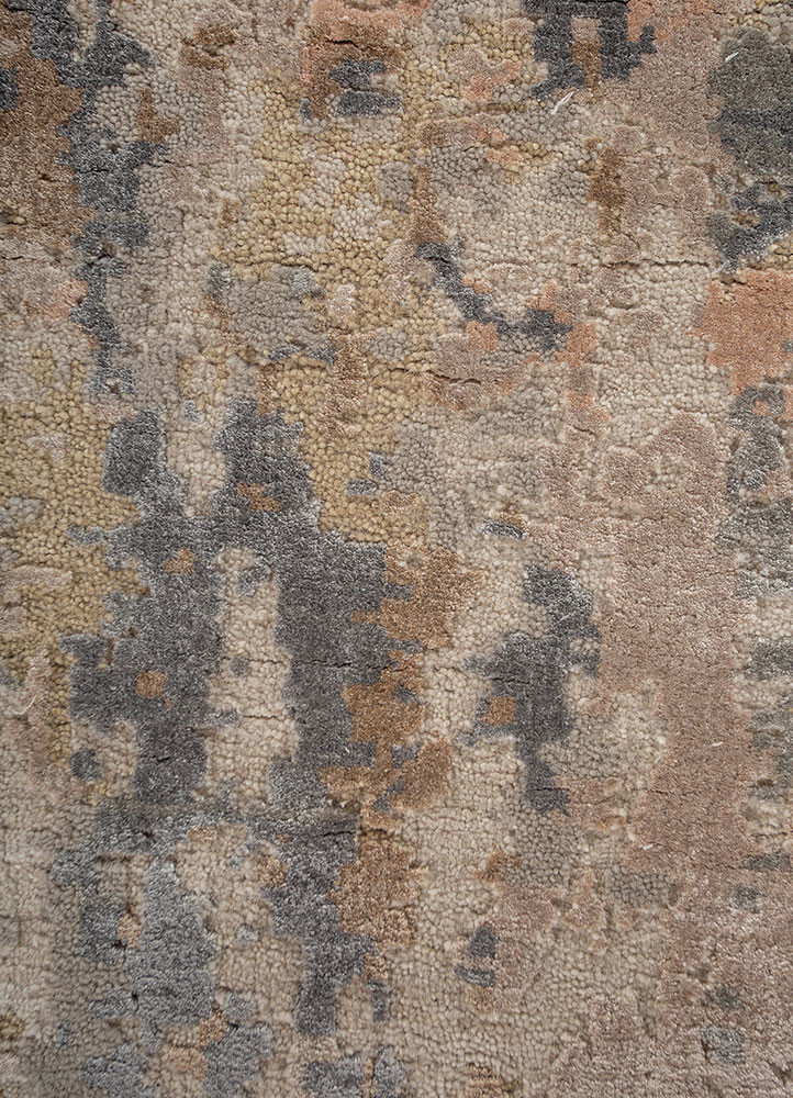 uvenuti ivory wool and bamboo silk hand knotted Rug - CloseUp uvenuti ivory wool and bamboo silk hand knotted Rug - CloseUp