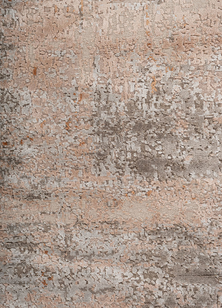 uvenuti ivory wool and bamboo silk hand knotted Rug - CloseUp