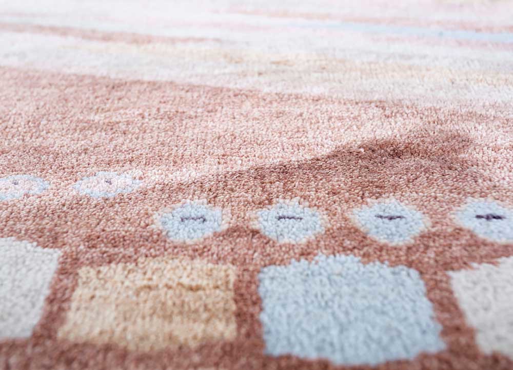 manchaha pink and purple wool and silk hand knotted Rug - CloseUp manchaha pink and purple wool and silk hand knotted Rug - CloseUp