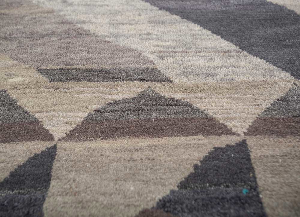 freedom manchaha grey and black wool and silk hand knotted Rug - CloseUp freedom manchaha grey and black wool and silk hand knotted Rug - CloseUp