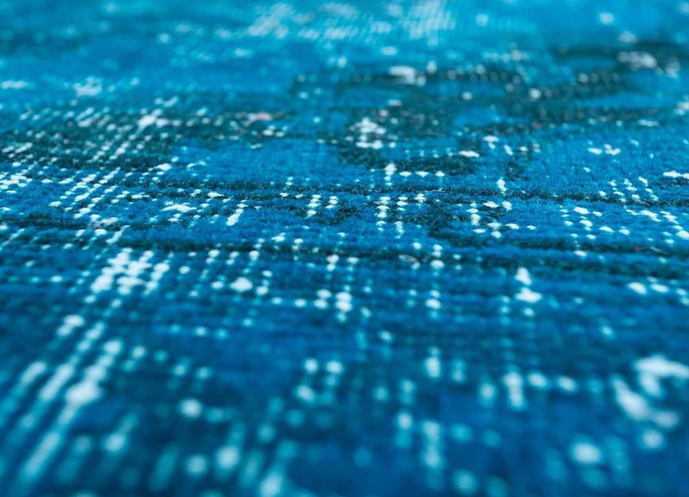 lacuna blue wool hand knotted Rug - CloseUp lacuna blue wool hand knotted Rug - CloseUp