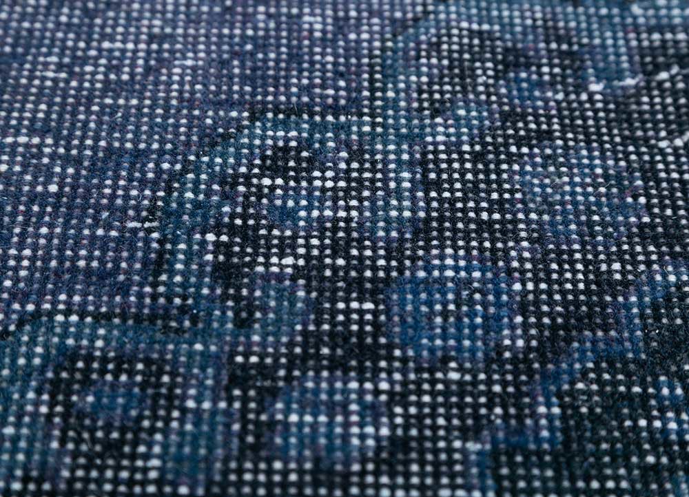 lacuna blue wool hand knotted Rug - CloseUp lacuna blue wool hand knotted Rug - CloseUp
