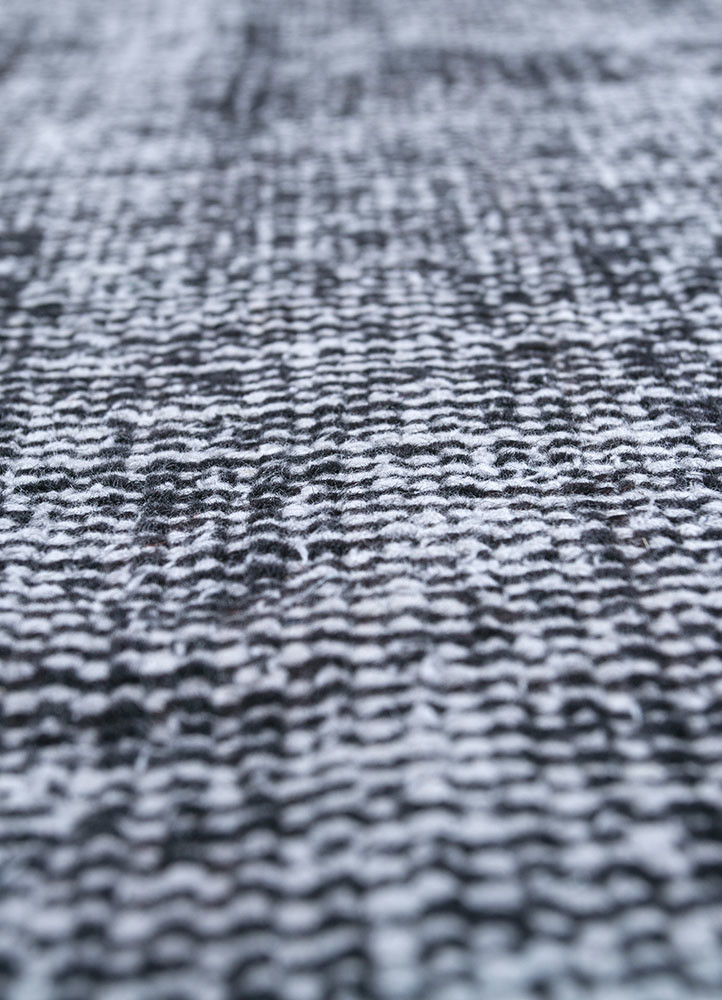 lacuna grey and black wool hand knotted Rug - CloseUp lacuna grey and black wool hand knotted Rug - CloseUp