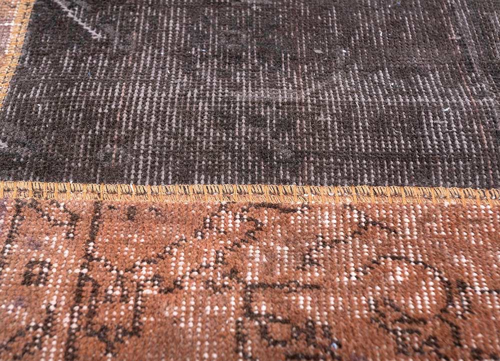 provenance red and orange wool hand knotted Rug - CloseUp provenance red and orange wool hand knotted Rug - CloseUp