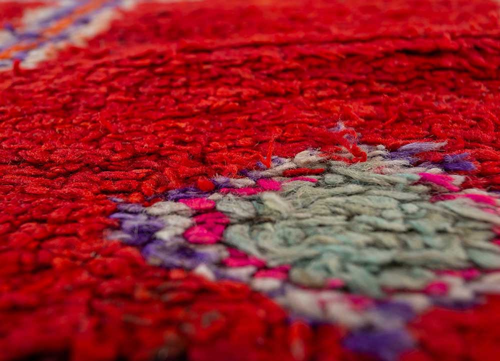 nuray red and orange wool hand knotted Rug - CloseUp nuray red and orange wool hand knotted Rug - CloseUp