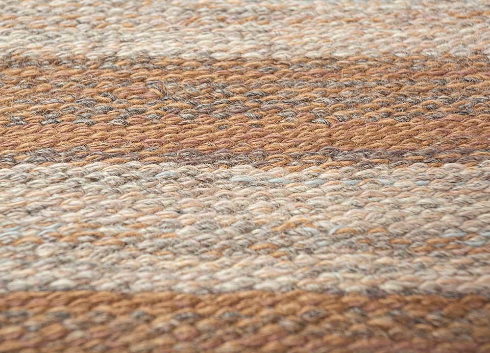 nayaab beige and brown wool flat weaves Rug - CloseUp nayaab beige and brown wool flat weaves Rug - CloseUp