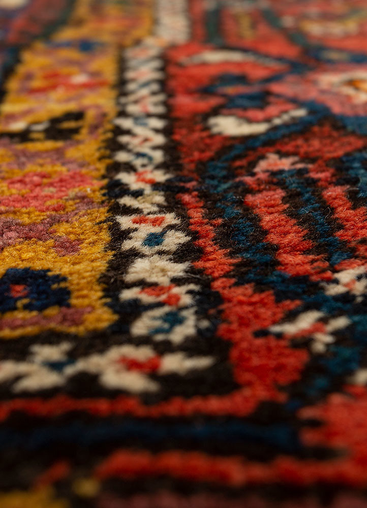 aalam blue wool hand knotted Rug - CloseUp aalam blue wool hand knotted Rug - CloseUp