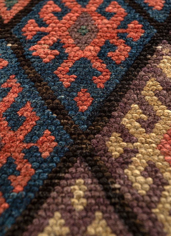 kiaan beige and brown wool hand knotted Rug - CloseUp kiaan beige and brown wool hand knotted Rug - CloseUp