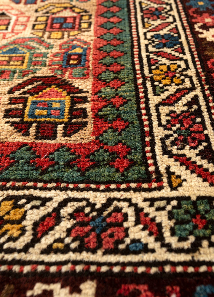 kiaan beige and brown wool hand knotted Rug - CloseUp kiaan beige and brown wool hand knotted Rug - CloseUp