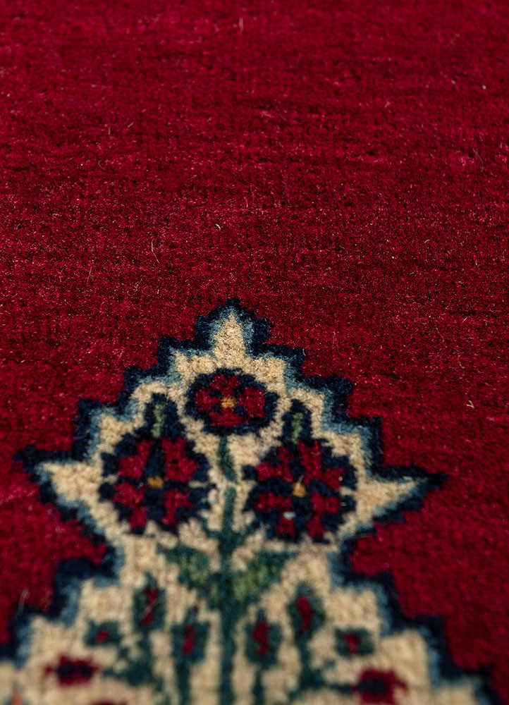 aalam pink and purple wool hand knotted Rug - CloseUp aalam pink and purple wool hand knotted Rug - CloseUp