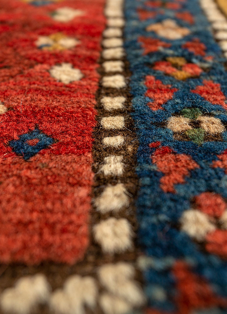 kiaan red and orange wool hand knotted Rug - CloseUp kiaan red and orange wool hand knotted Rug - CloseUp