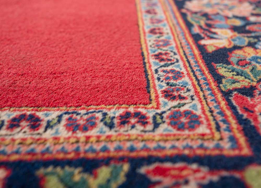 aalam pink and purple wool hand knotted Rug - CloseUp aalam pink and purple wool hand knotted Rug - CloseUp