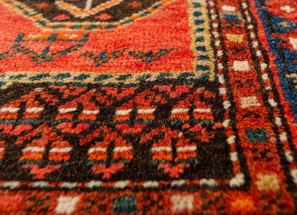 kiaan pink and purple wool hand knotted Rug - CloseUp kiaan pink and purple wool hand knotted Rug - CloseUp