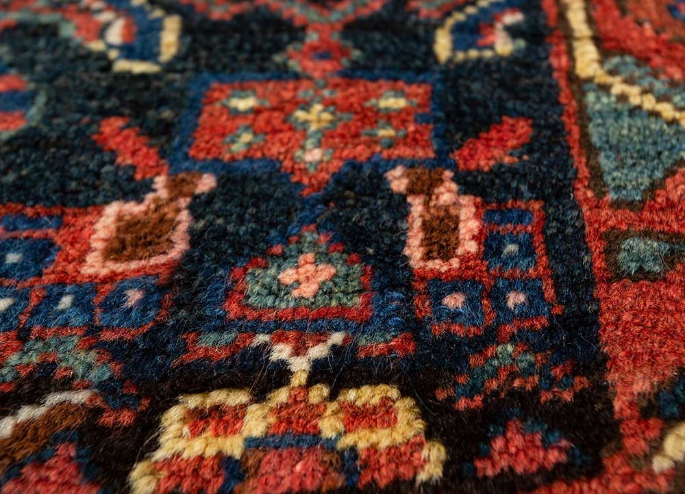 kiaan blue wool hand knotted Rug - CloseUp kiaan blue wool hand knotted Rug - CloseUp