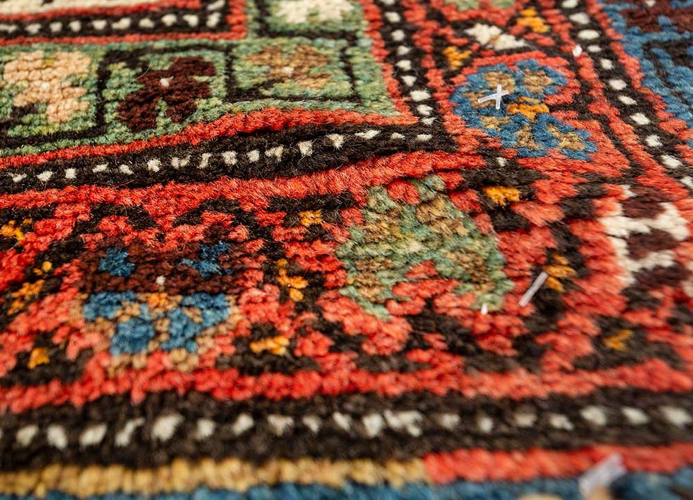 aalam grey and black wool hand knotted Rug - CloseUp aalam grey and black wool hand knotted Rug - CloseUp