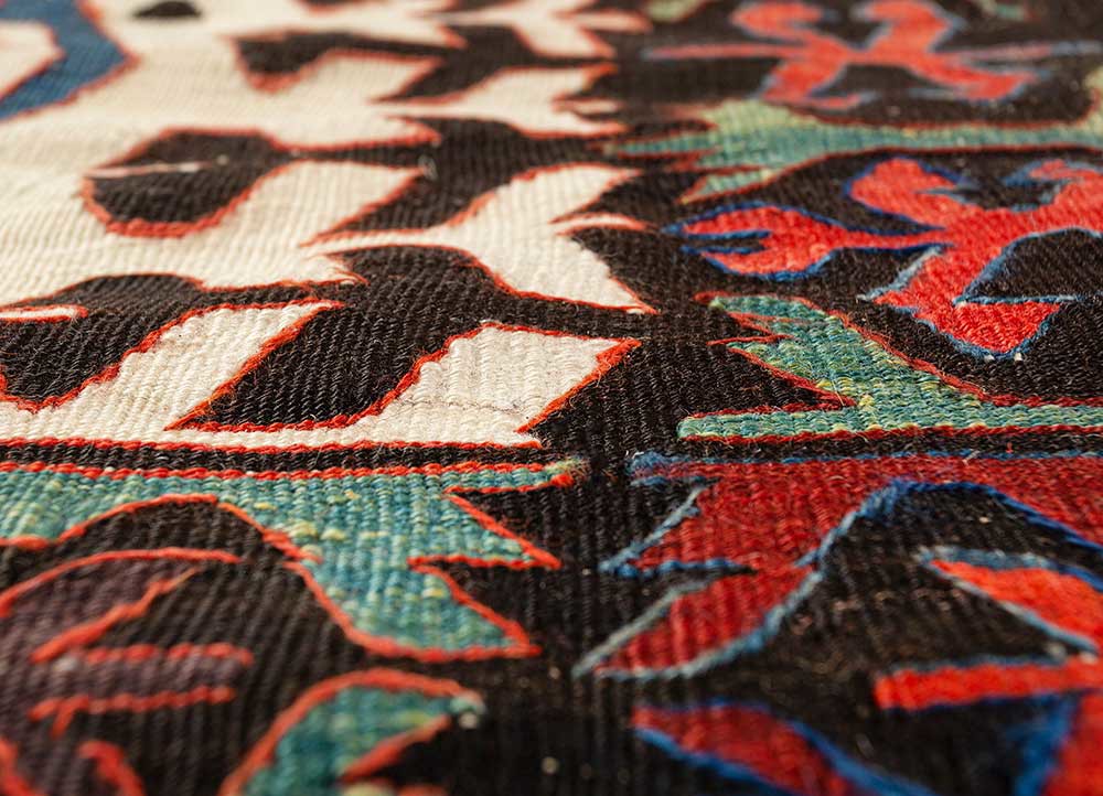 nayaab ivory wool flat weaves Rug - CloseUp nayaab ivory wool flat weaves Rug - CloseUp