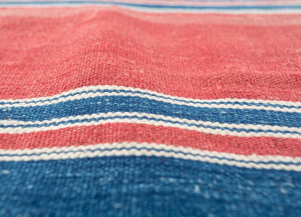 nayaab blue wool flat weaves Rug - CloseUp nayaab blue wool flat weaves Rug - CloseUp