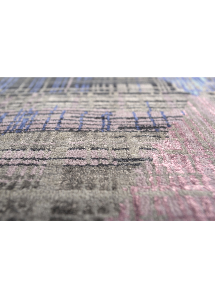 unstring by kavi multi wool and bamboo silk hand knotted Rug - CloseUp unstring by kavi multi wool and bamboo silk hand knotted Rug - CloseUp