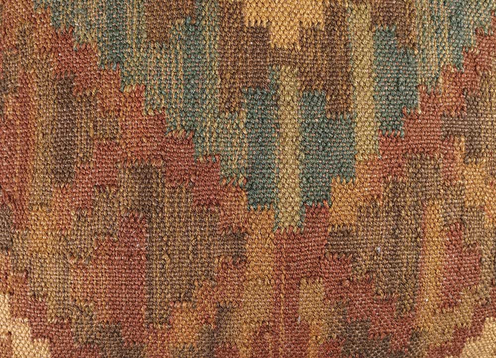 cushion beige and brown jute and hemp cushion cover Home Textile - CloseUp