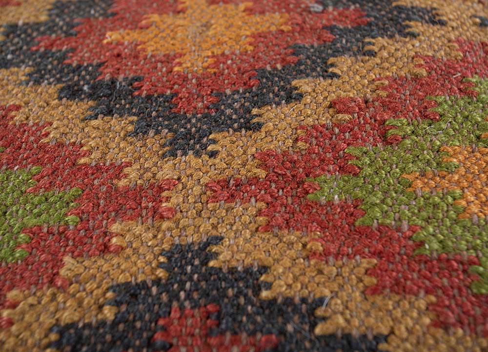 cushion grey and black jute and hemp cushion cover Home Textile - CloseUp