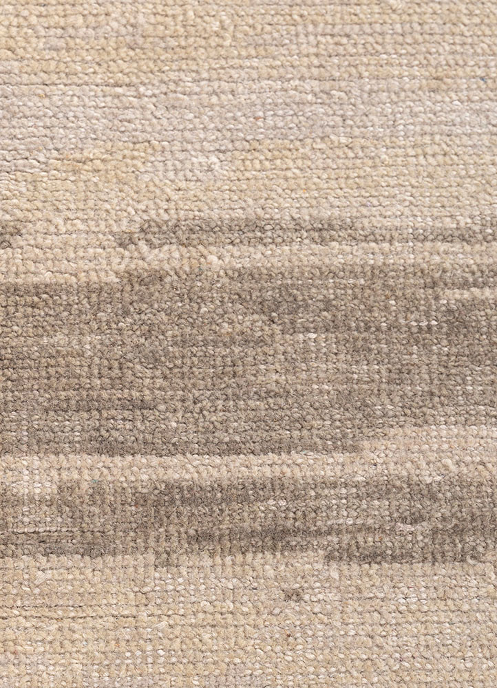 hula ivory wool hand knotted Rug - CloseUp