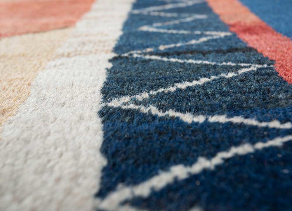 nuray red and orange wool hand knotted Rug - CloseUp nuray red and orange wool hand knotted Rug - CloseUp