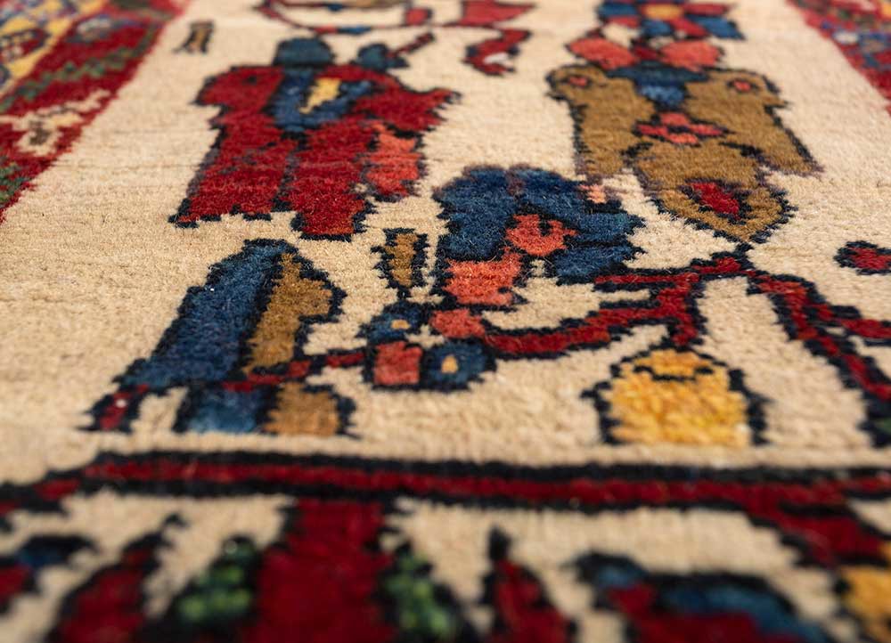 aalam blue wool hand knotted Rug - CloseUp aalam blue wool hand knotted Rug - CloseUp