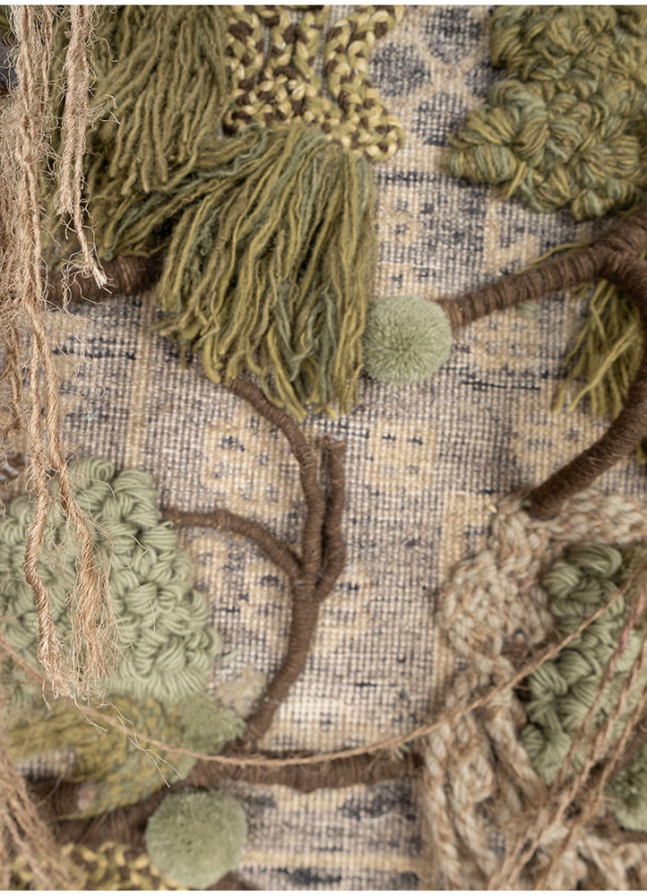wall installation green wool and silk wall art WALL ART & TAPESTRY - CloseUp wall installation green wool and silk wall art WALL ART & TAPESTRY - CloseUp