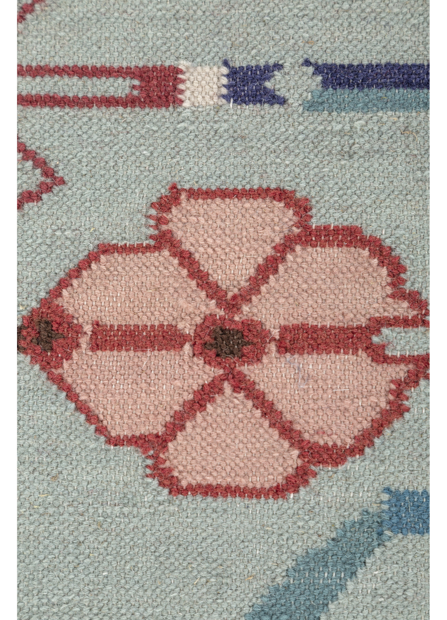 Bedouin Blue Flat Weaves Wool Rugs-Adwl-23013-Jaipur Rugs US