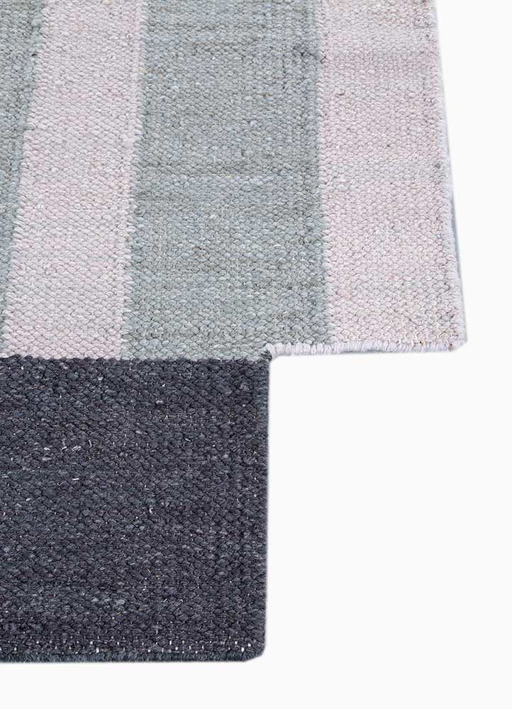daaira blue wool flat weaves Rug - Corner daaira blue wool flat weaves Rug - Corner
