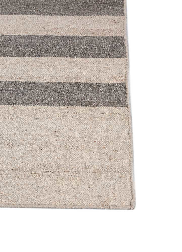 bedouin blue wool and viscose flat weaves Rug - Corner