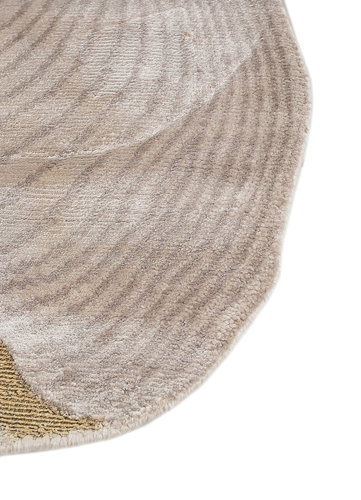 azalea beige and brown bamboo silk hand knotted Rug - Corner azalea beige and brown bamboo silk hand knotted Rug - Corner