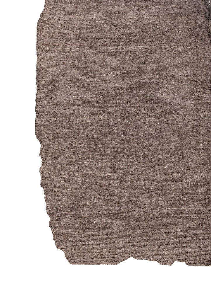 edge and essence grey and black wool and bamboo silk hand knotted Rug - Corner edge and essence grey and black wool and bamboo silk hand knotted Rug - Corner