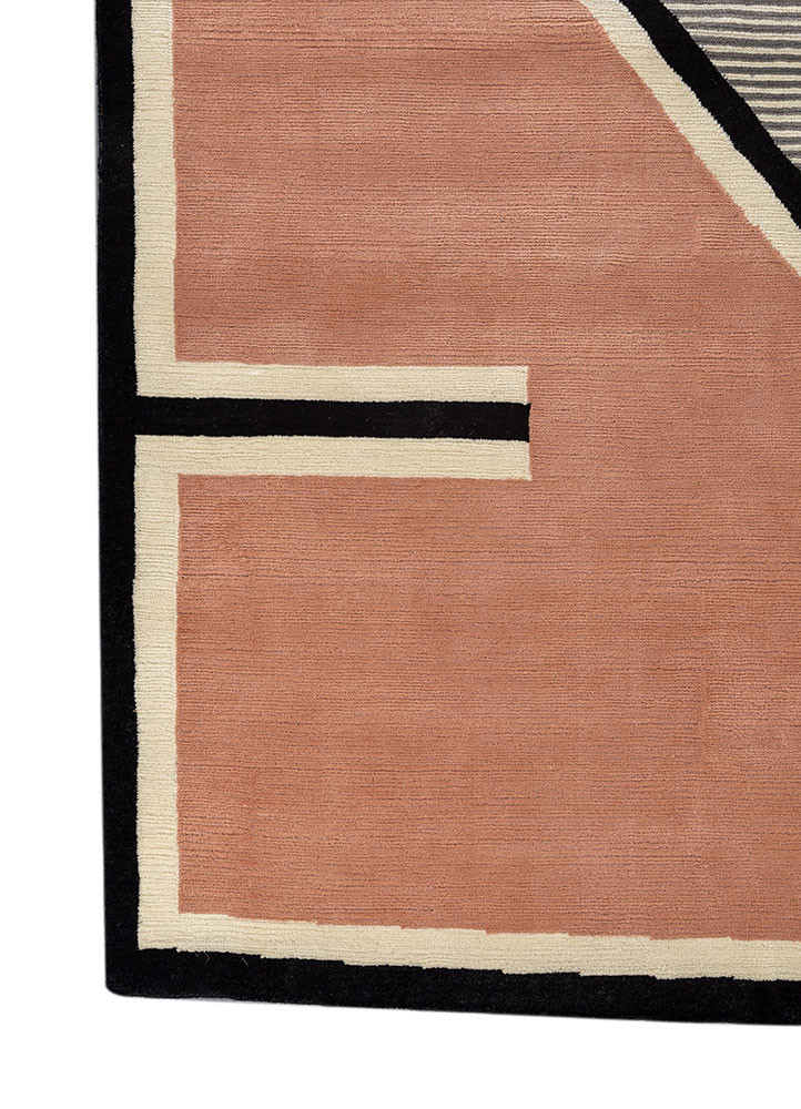box ivory wool hand knotted Rug - Corner box ivory wool hand knotted Rug - Corner