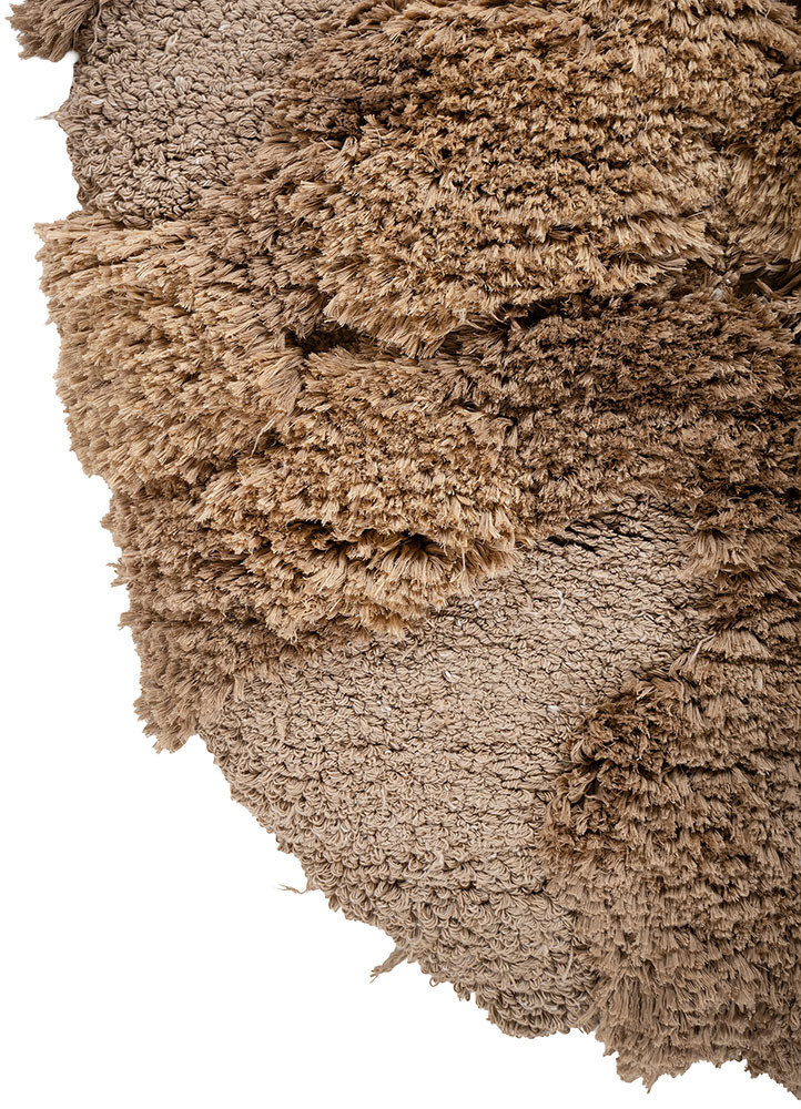 aprezo beige and brown acrylic hand knotted Rug - Corner aprezo beige and brown acrylic hand knotted Rug - Corner