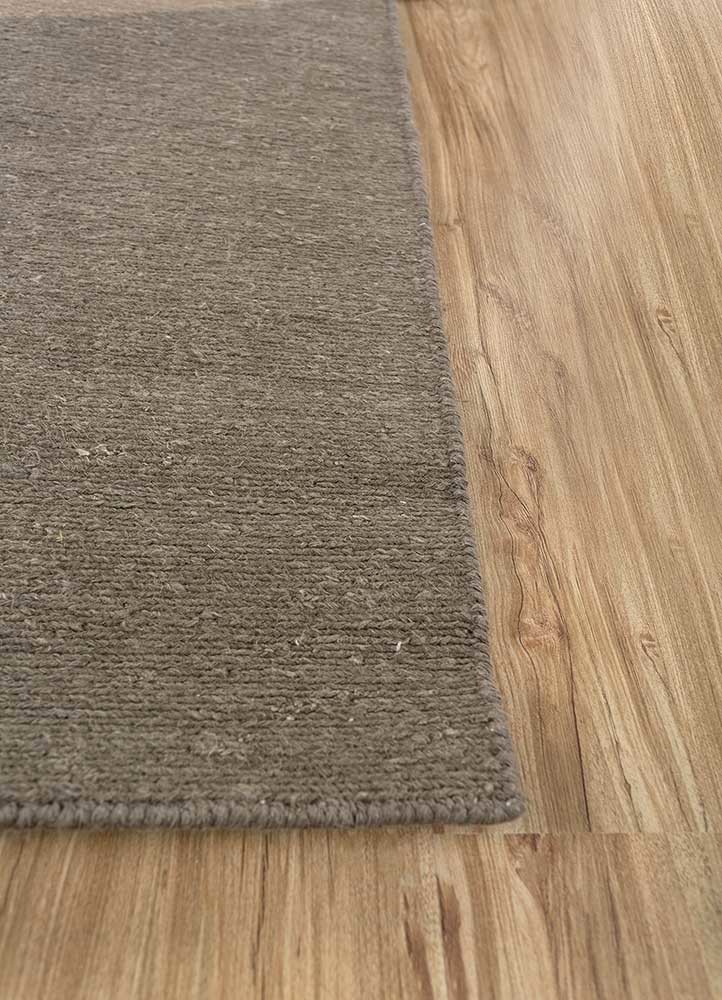 brahmaand beige and brown linen hand knotted Rug - Corner brahmaand beige and brown linen hand knotted Rug - Corner