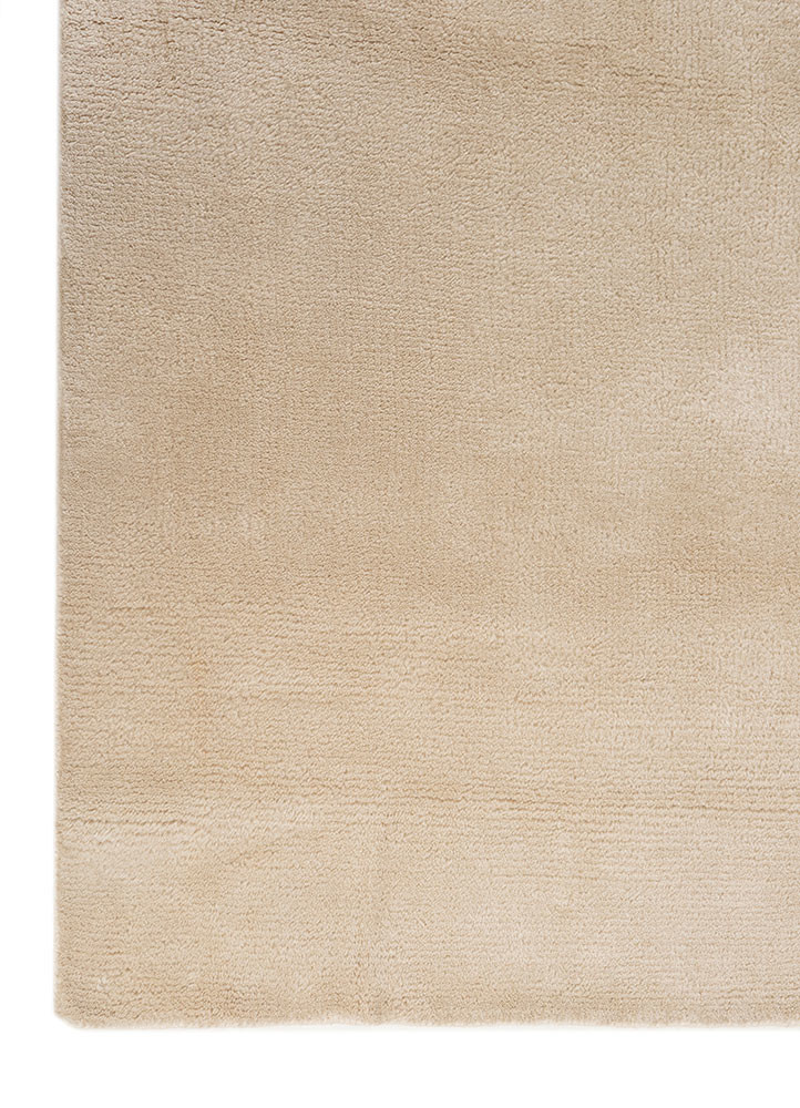 box ivory wool hand knotted Rug - Corner box ivory wool hand knotted Rug - Corner