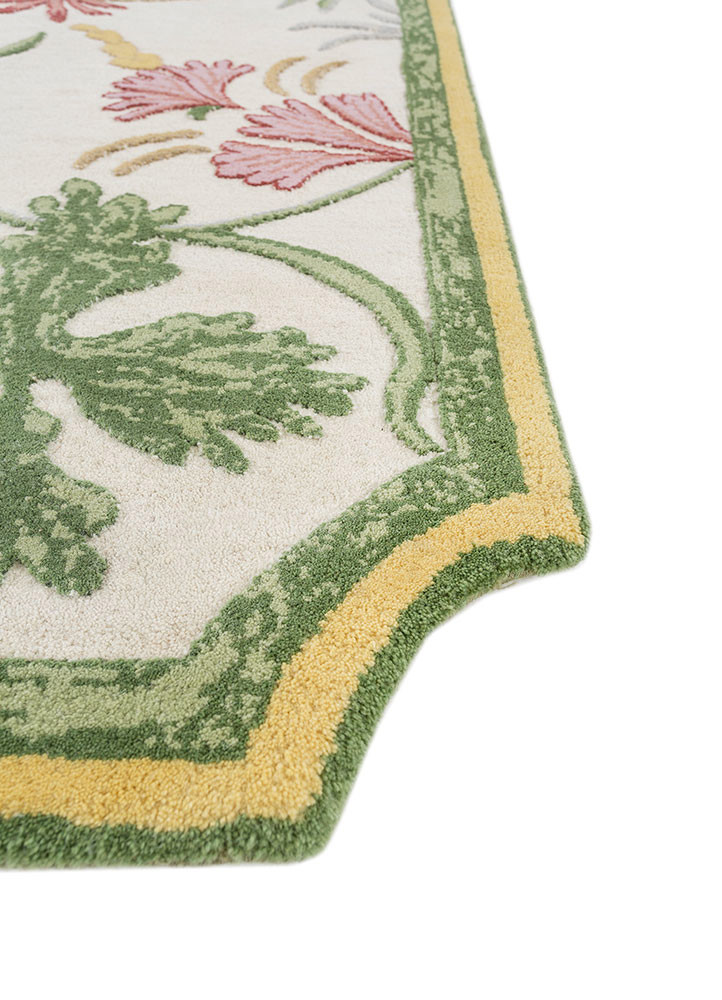 jardins du monde beige and brown wool hand knotted Rug - Corner jardins du monde beige and brown wool hand knotted Rug - Corner