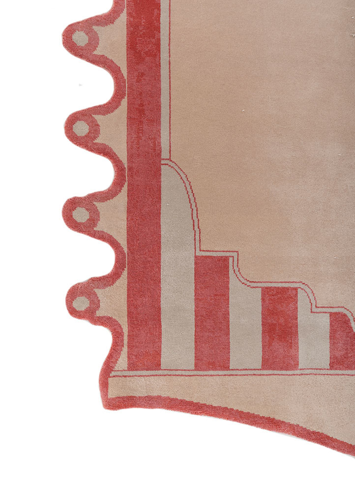 jardins du monde pink and purple wool hand knotted Rug - Corner jardins du monde pink and purple wool hand knotted Rug - Corner