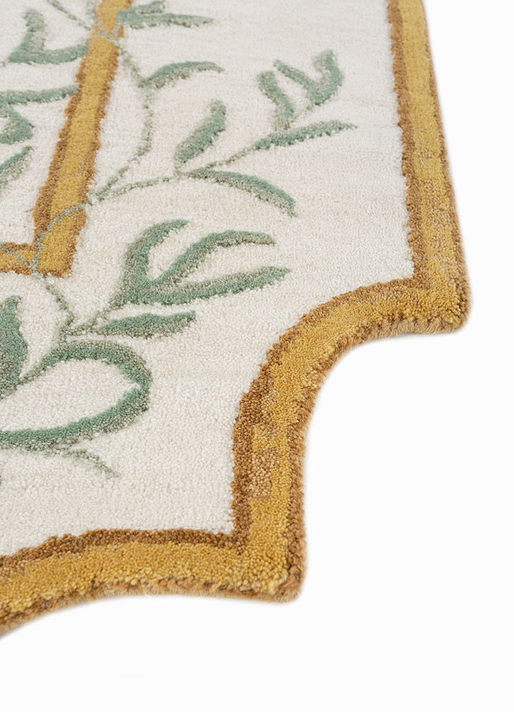 jardins du monde beige and brown wool hand knotted Rug - Corner jardins du monde beige and brown wool hand knotted Rug - Corner