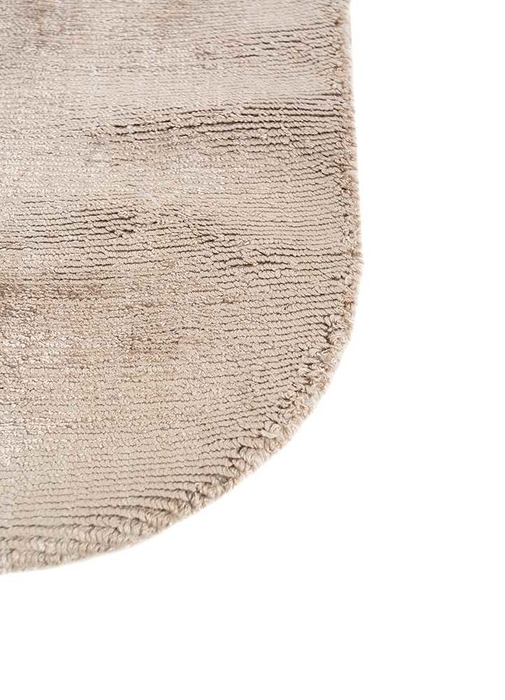 forme beige and brown viscose hand loom Rug - Corner
