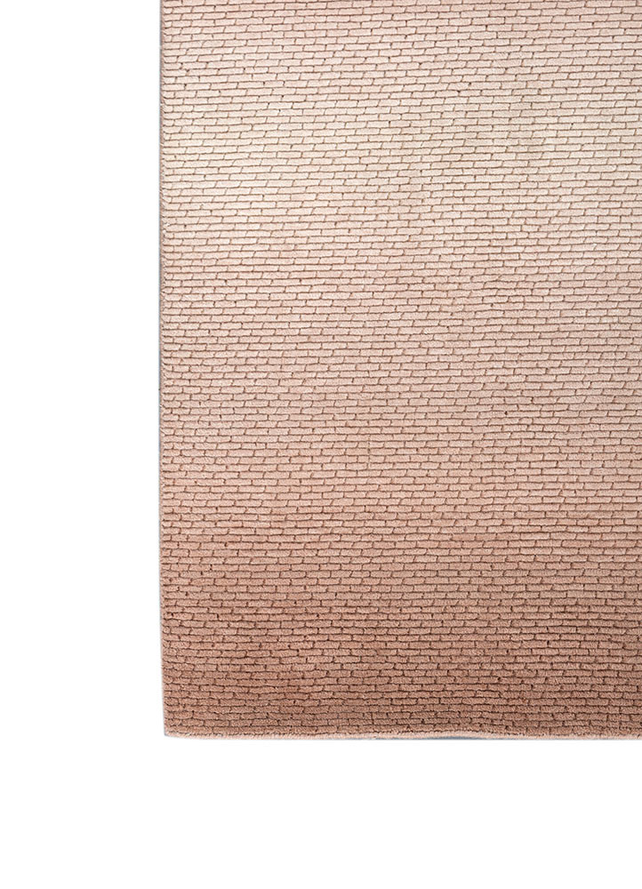 jean red and orange wool hand loom Rug - Corner