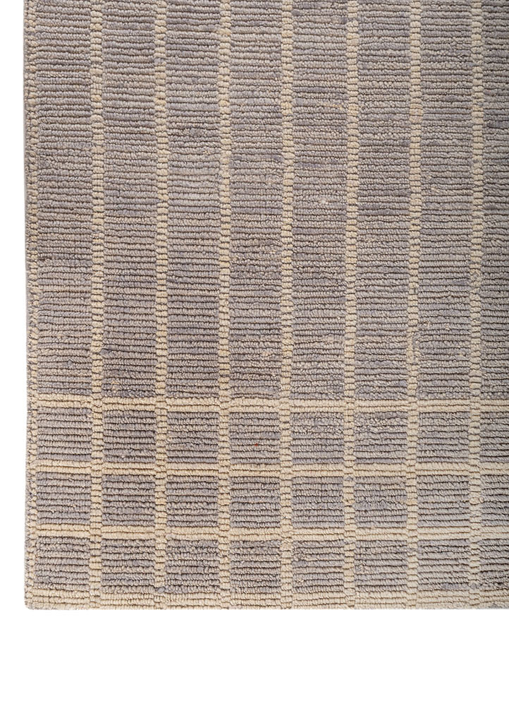 saga grey and black wool hand loom Rug - Corner saga grey and black wool hand loom Rug - Corner
