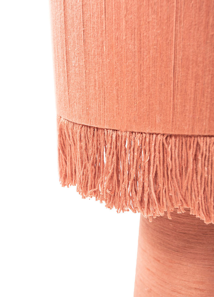 table lamp red and orange bamboo silk art work Furniture - Corner table lamp red and orange bamboo silk art work Furniture - Corner