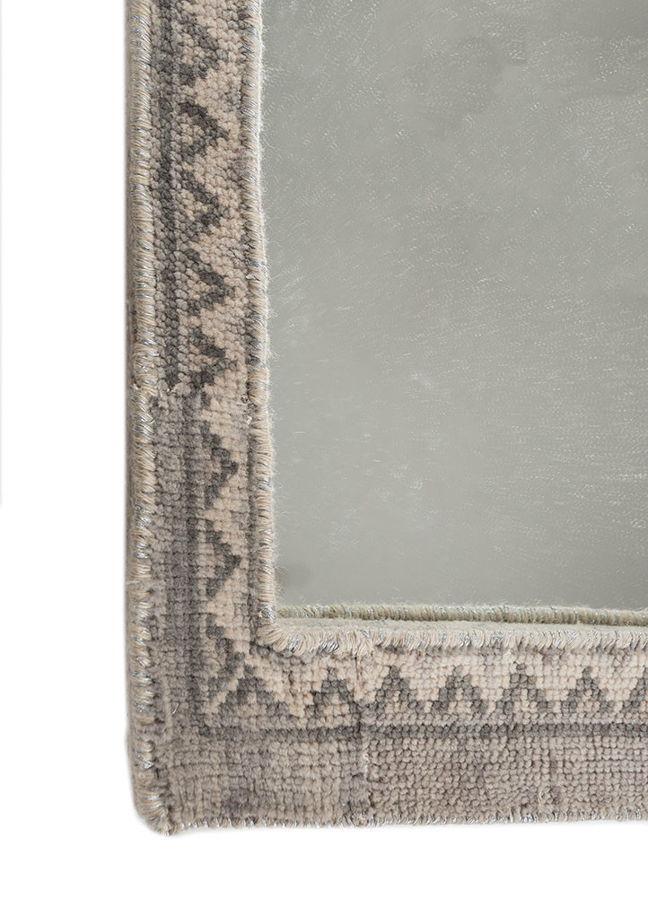 rug art mirror ivory wool hand knotted Furniture - Corner rug art mirror ivory wool hand knotted Furniture - Corner